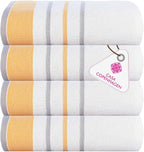 CASA COPENHAGEN White Bay 4Pcs 100% Egyptian Cotton Designer Hand Towels Gift by CASACOPENHAGEN