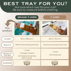 Teak Bathtub Tray for Tub 35” | Bath Tub Tray Wood for Large & Freestanding Tubs - Image 11