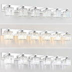 Aipsun Bathroom Vanity Light Fixtures 6 Light Chrome Vanity Light - Image 2