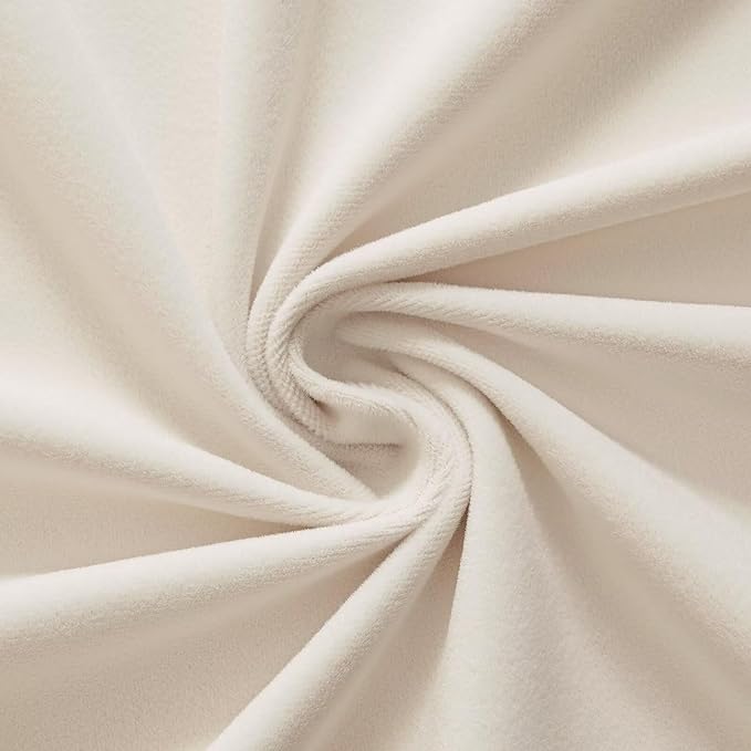 Joydeco Velvet Curtains White Blackout Curtains Thermal Insulated 63 inches - Image 9