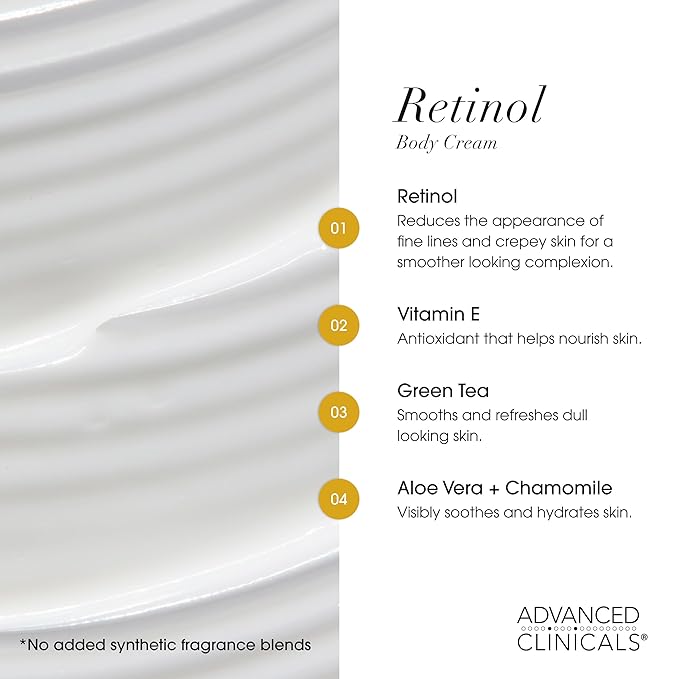 Advanced Clinicals Retinol Body Lotion + Brightening Vitamin C Lotion 2pc - Image 4