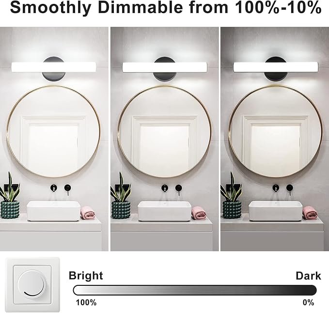 FOLKSMATE Modern Dimmable LED Vanity Light Bar Lighting Fixtures, 15.9 Inch LED - Image 4