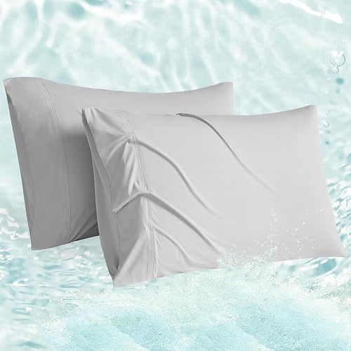 Accuratex Cooling Pillow Cases King Size Set of 2, Envelope Soft Breathable by ACCURATEX