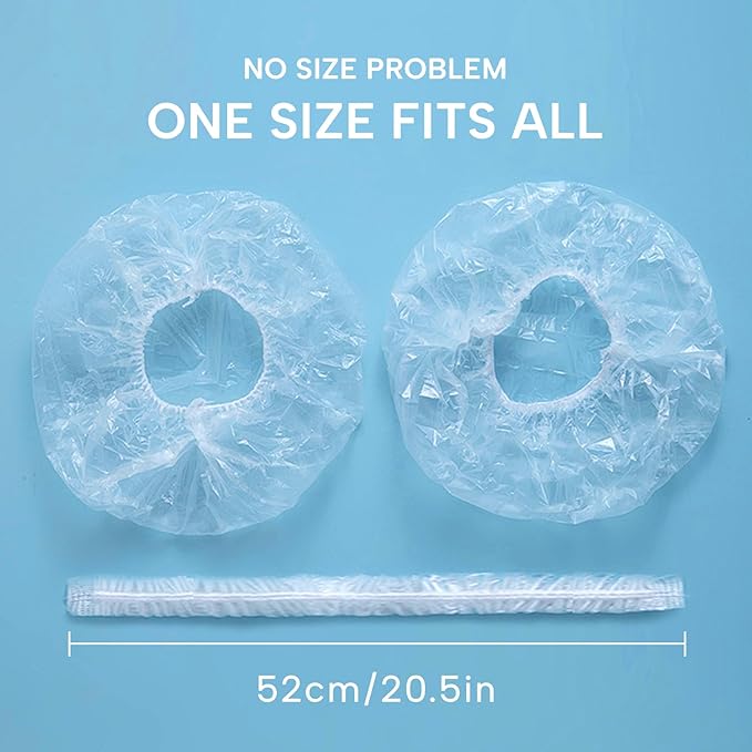 YIZIJIZI 30PCS Disposable Shower Caps, Large Thick Clear Waterproof Shower Cap - Image 3