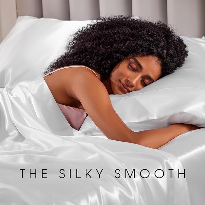 FreshCulture Satin Sheets Twin Size Bed Set - Image 6