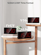 PPLEE Alarm Clock for Bedroom, Large Number Digital Clock - Image 8