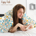LONAVA Queen Botaincal 3 Pcs Duvet Cover Set, Breathable Soft Microfiber Sky - Image 4