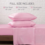 MR&HM Satin Bed Sheets, Full Size Sheets Set - Image 7