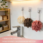 3-Pack Loofah Washcloth Combo 2-in-1, Exfoliating Soap Saver Pouch - Image 7