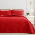 Exclusivo Mezcla King Size Quilt Bedding Set, Lightweight Red Quilts King Size by ExclusivoMezcla