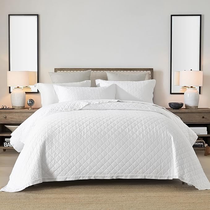 SahSahCasa Quilt Set King Size, 100% Cotton Quilt Bedding Set Bedspread - Image 7