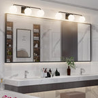 Tipace Mid Century Modern Bathroom Vanity Lights Fixtures 3-Light Black Milk - Image 8