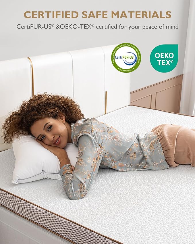 BedStory 3 Inch Gel Memory Foam Mattress Topper Queen - Image 4