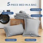 Sasttie Twin XL Comforter Set, 5 Pieces Twin XL Bed in a Bag, Complete Bedding - Image 6
