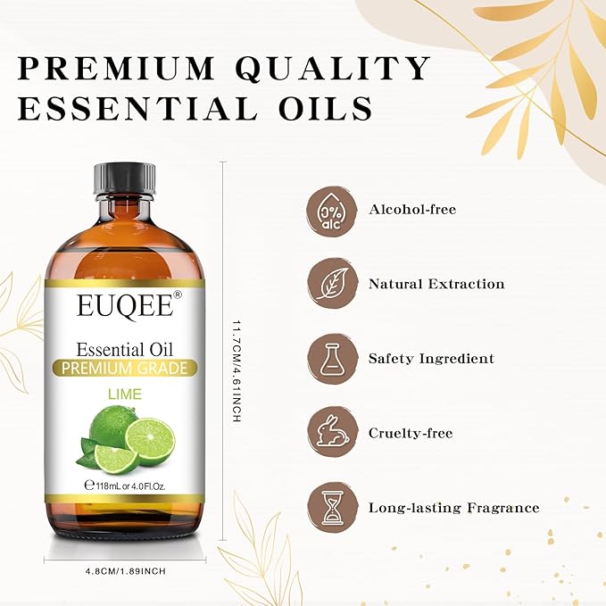 EUQEE Lime Essential Oil 4fl oz Pure Lime Oil Essential Oil - Image 5