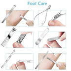 Teamkio Manicure Pedicure Set Nail Clippers Travel Hygiene Kit Stainless Steel - Image 7