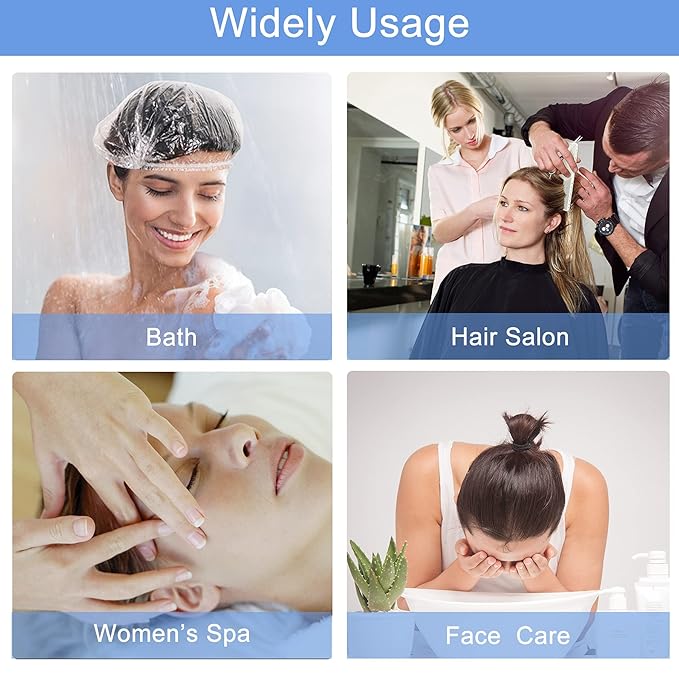 1000 PCS Upgrade Disposable Shower Caps. Ceizioes Waterproof Hair Bath Caps. - Image 6