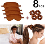 Satin Eye Mask 8Pcs Silk Sleep Masks Silky Blindfold Eyeshade Blackout Eyes - Image 2
