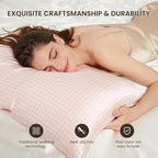 THXSILK Pink Plaid Style 6A+ Grade Mulberry Silk Pillowcase - Image 7