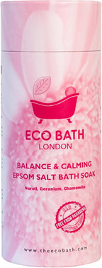 Eco Bath London Balance and Calming Epsom Salt Bath Soak – Tube 2.2 LB | Made by EcoBathLondon
