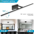 SOLFART Dimmable LED Black Vanity Lighting Fixture Wall Light Over Mirror - Image 3