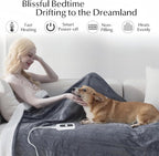 SNUGSUN Heated Blanket Throw Size, Soft and Cozy Electric Heating Blanket - Image 2