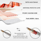 Orange Heated Throw Blanket Electric, 50X60 Heating Throw - Image 3