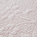 Brandream Light Pink Quilt Set King Size Cotton Shabby Chic Bedding Matelasse - Image 7