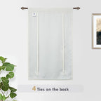 DriftAway Double Layer Linen Blackout Tie Up Curtains Thermal Insulated Fully - Image 8