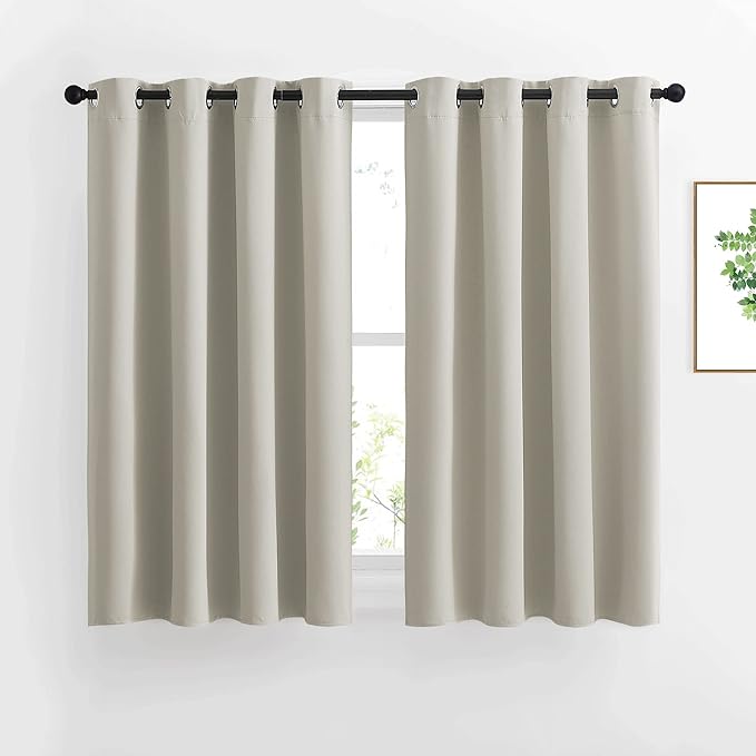 NICETOWN Blackout Kitchen Curtains 45 inch Length by NICETOWN