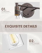 FEMILA Bathroom Vanity Light, Vanity Lighting fixtures, Modern Wall Sconce - Image 4