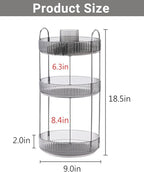 Asayuee 360 Rotating Makeup Organizer, 3 Tier Large Capacity Make Up Organizers - Image 4
