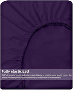 HBHLFZ Twin Fitted Sheet Only, Soft Breathable Bottom Sheet - Image 5