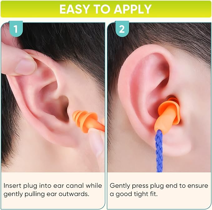 TICONN 100 Pairs Reusable Silicone Ear Plugs - Image 9