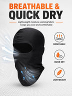 SATINIOR 6 Pcs Ski Mask Cover Balaclava Full Face Mask Summer Face Cover UV - Image 5