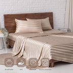 MR&HM Satin Bed Sheets, King Size Sheets Set - Image 6