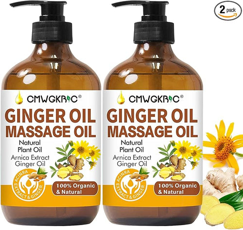 2 Pack Ginger Oil Lymphatic Drainage Massage, Belly Drainage Ginger Oil-Warming by CMWGKBC