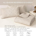 Exclusivo Mezcla Oversized King Quilt Set- Brich Beige Cal King Quilts Bedding - Image 6