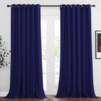 NICETOWN Navy Blue Room Darkening Curtains 108 inch Length by NICETOWN