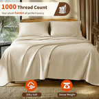 LBRO2M 1000 Thread Count 100% Egyptian Cotton Sheets Set Twin, 3 Piece Sets Bed - Image 2