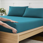 Queen Fitted Sheet Only with Full Elastic & Built in Corner Sheet Straps to by SweetHomeCollection