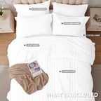 King Comforter Set White - Image 4