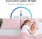 CHOSHOME Cooling Pillow Cases Zipper Pillow Covers Q-Max > 0.45 Zippered - Image 2