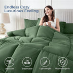 Sasttie Twin XL Comforter Set, 5 Pieces Twin XL Bed in a Bag, Complete Bedding - Image 2