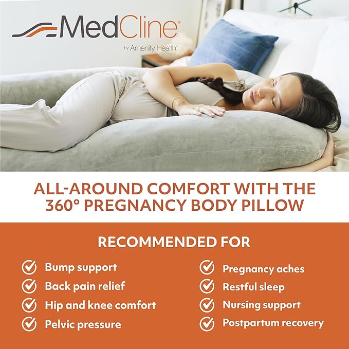 MedCline Pregnancy Pillow, Full Body Maternity Pillow - Image 2