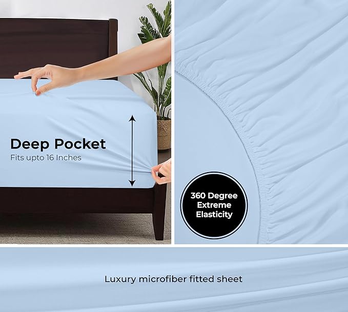 Royale Linens Fitted Sheet Twin XL - Image 3