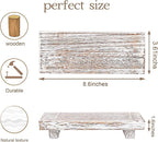 zoocatia Small Wood Tray Pedestal Stand Farmhouse Bathroom Decor Decorative - Image 3