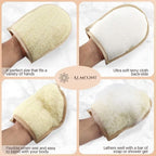 Almooni Egyptian Loofah Gloves for Women & Men, Real Natural Egyptian Loofah - Image 3