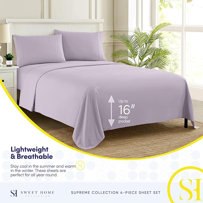 Twin Sheets - Breathable Luxury Sheets - 1800 Supreme Collection Extra Soft - Image 3