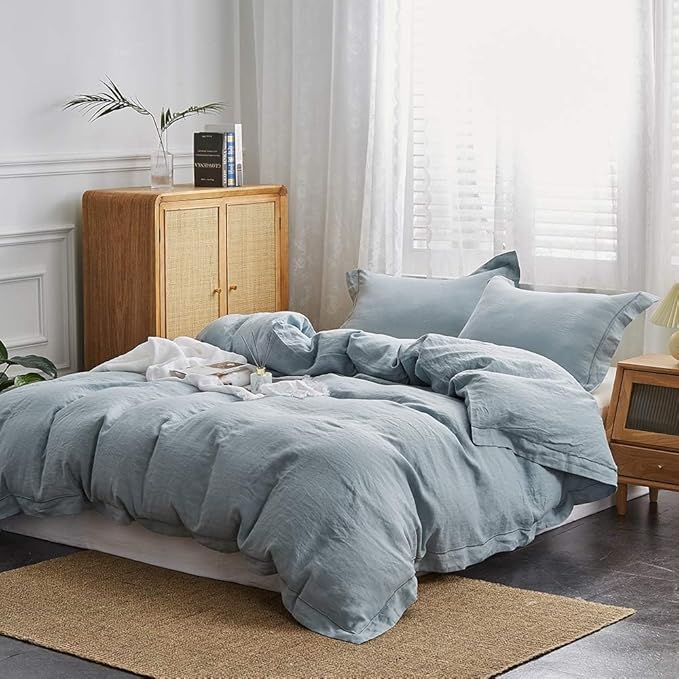 Simple&Opulence 100% Washed Linen Duvet Cover - Image 8